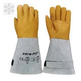 '-321℉/-196℃ Freezer/Cryogenic Gloves,Dry Ice Leather Gloves for Cold Storage