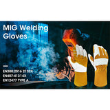 Intra-FIT Cowhide MIG Welding Gloves, EN388-2132X, EN407-413X4X, EN12477 TYPE A