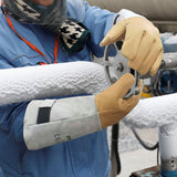 '-321℉/-196℃ Freezer/Cryogenic Gloves,Dry Ice Leather Gloves for Cold Storage